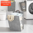 Foldable Adhesive Laundry Basket with Mesh Organizer