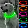 LED Dog Collar with USB Charging & 3 Light Modes