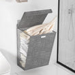 Foldable Adhesive Laundry Basket with Mesh Organizer