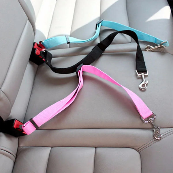 Adjustable Pet Car Seat Belt & Harness Clip