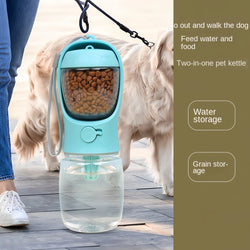 Portable Dog & Cat Water Bottle with Food Storage