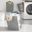 Foldable Adhesive Laundry Basket with Mesh Organizer